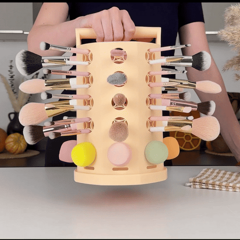 ARIA 2-IN-1 PORTABLE DRYING RACK FOR MAKEUP BRUSHES & SPONGES (PATENTED)