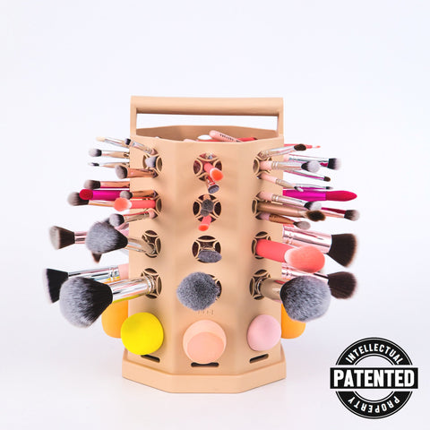 ARIA 2-IN-1 PORTABLE DRYING RACK FOR MAKEUP BRUSHES & SPONGES (PATENTED)