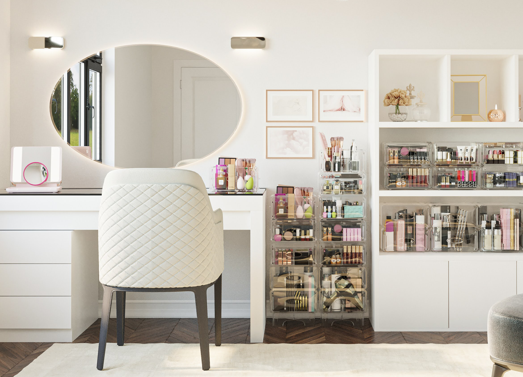 luxury, effective makeup organization