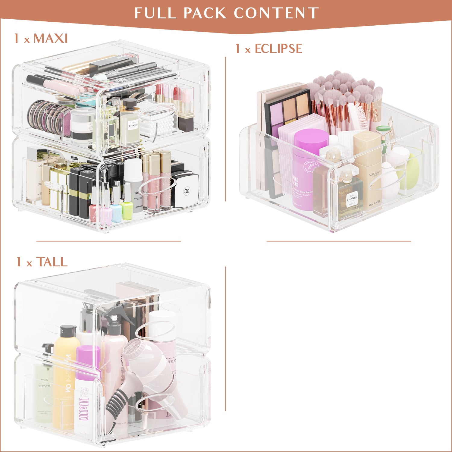 SEE ME ECLIPSE Large Makeup Tools & Makeup Organizer – JUST OWN IT (JOI)