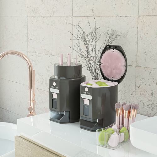 FACE IT 2-IN-1 MAKEUP BRUSH & SPONGE WASHING MACHINE