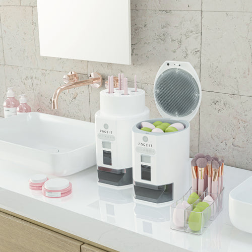 FACE IT 2-IN-1 MAKEUP BRUSH & SPONGE WASHING MACHINE